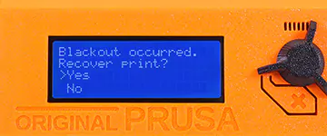Original Prusa i3 MK3S+ 3D Printer comes with Power Loss Recovery feature