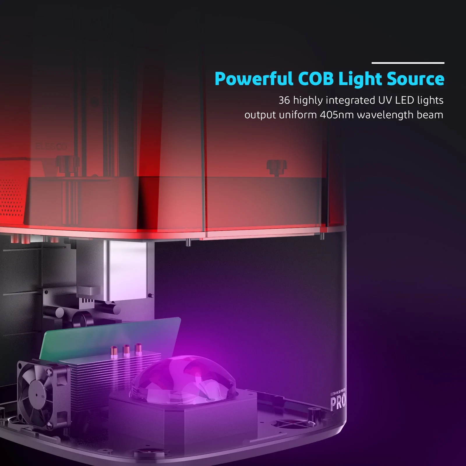 Elegoo Mars 3 Pro comes with Powerful COB Light Source