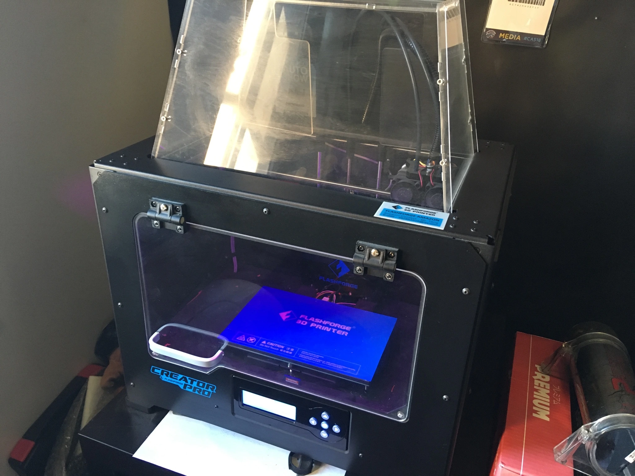 Flashforge creator pro 3D Printer box contain