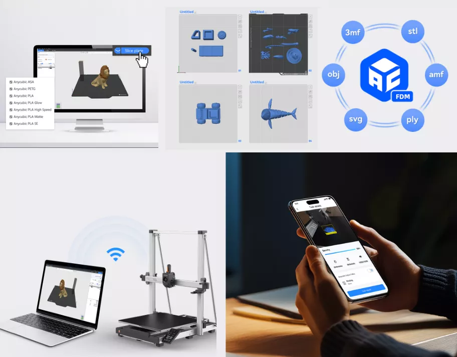 Anycubic Kobra 3 Max 3D Printer has App & Software Integration