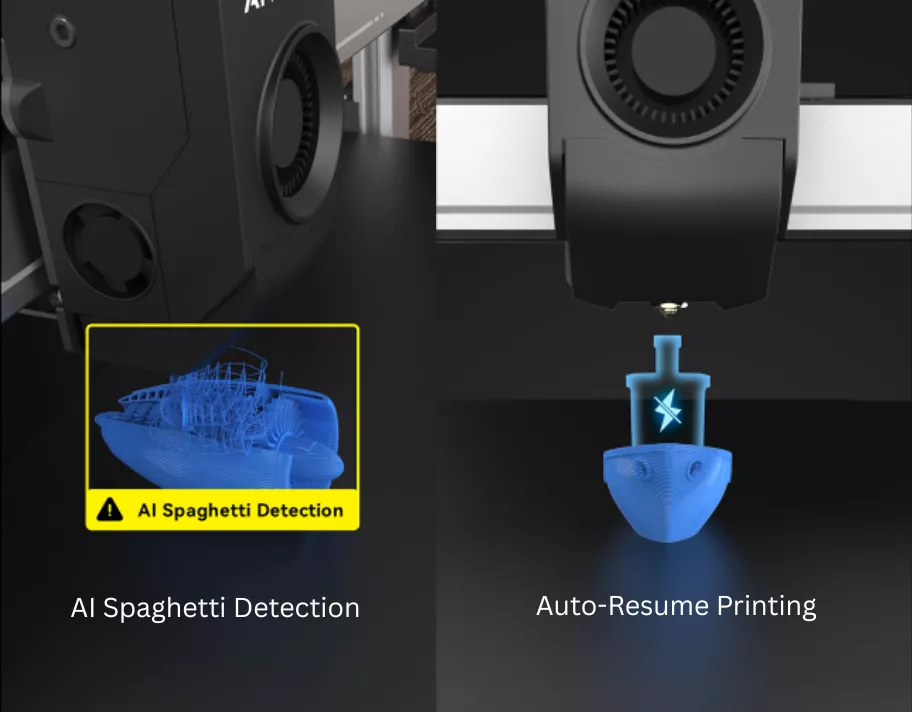Anycubic Kobra 3 Max 3D Printer comes with Smart AI & Resume Features
