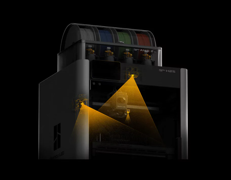 Bamblabs H2S 3D Printer features AI Vision Monitoring