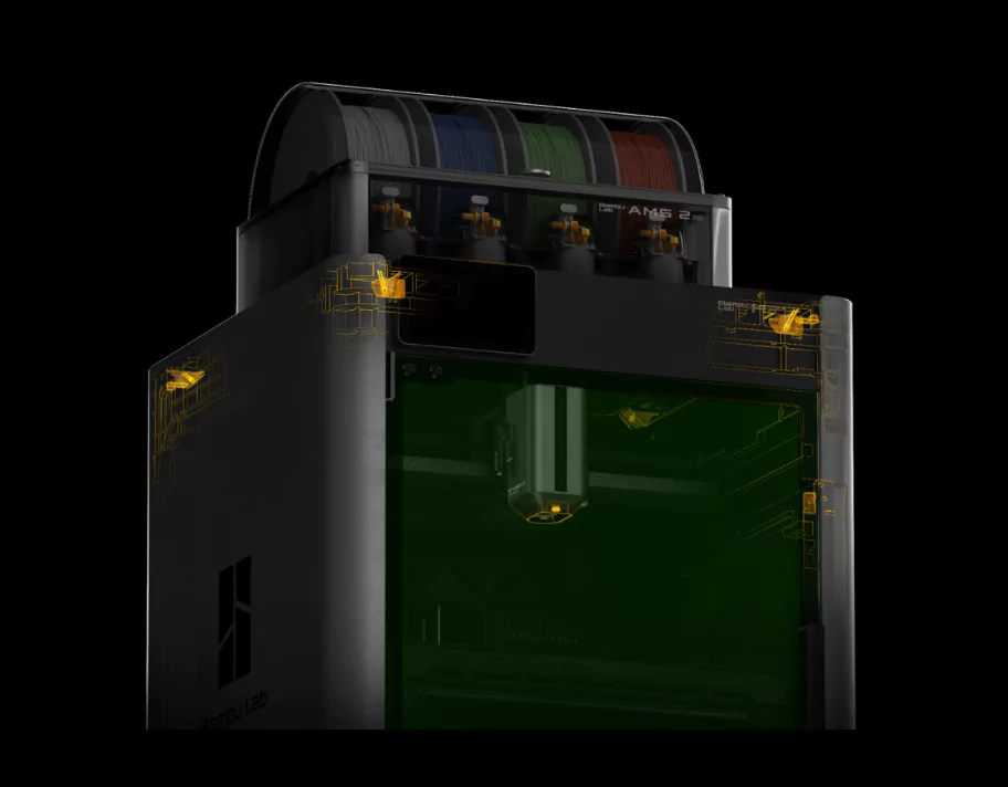 Bamblabs H2S 3D Printer has Emergency Stop & Flame Sensors