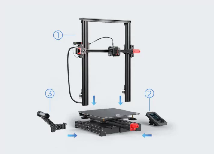 Ender 3 Max Neo is assembled using only 3 sreps