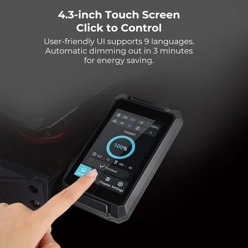 Ender 3 s1 plus has 4.3 inch touch screen