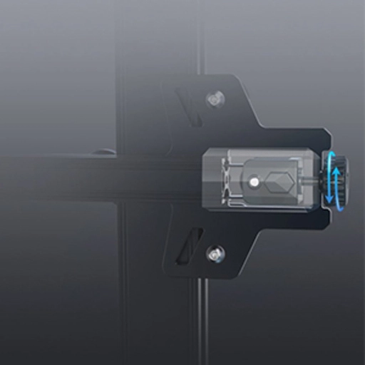 Ender 3 s1 plus 3d printer has knob type belt tensioner
