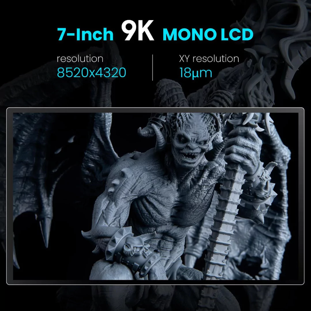 Elegoo Mars 4 MSLA Resin 3D Printer comes with 7-Inch 9K Mono LCD
