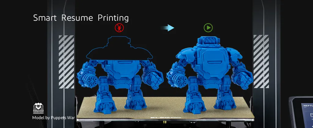 Elegoo Neptune 3 Pro 3D Printer comes with smart resume printing