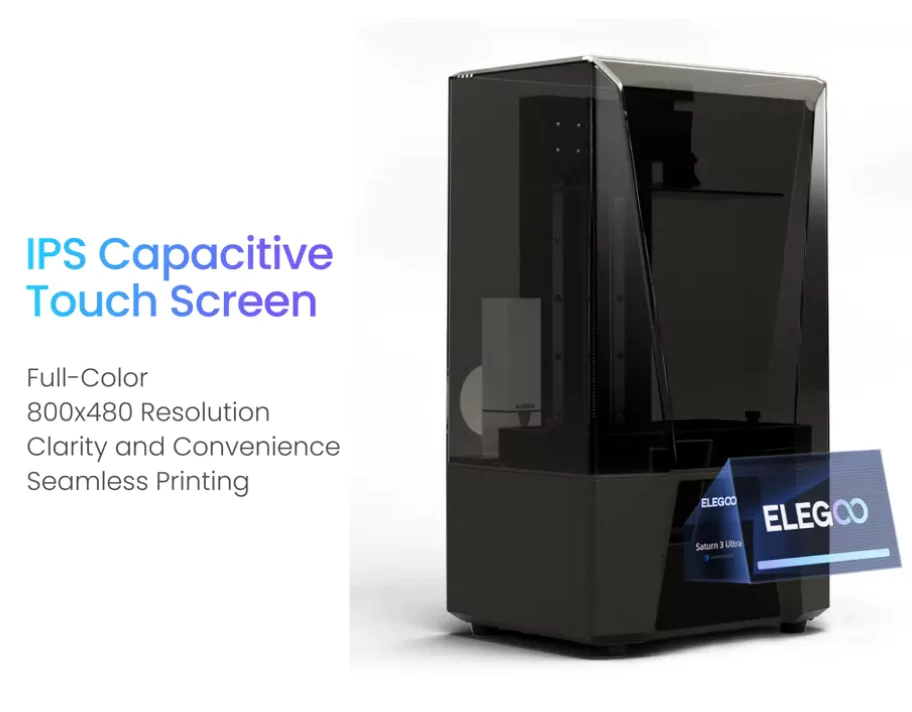 Elegoo Saturn 3 Ultra 12K Resin 3D Printer come with 4-Inch IPS Touch Screen