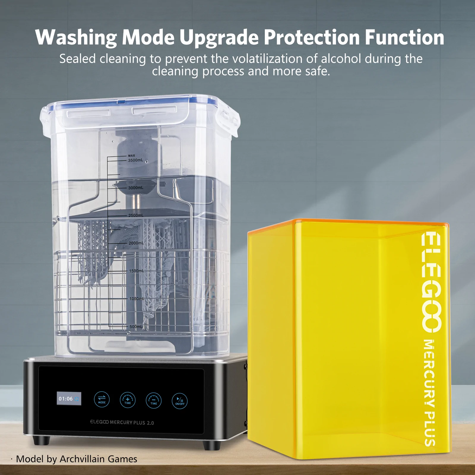 Elegoo Mercury Plus 2 in 1 Washing and Curing Station V2.O features