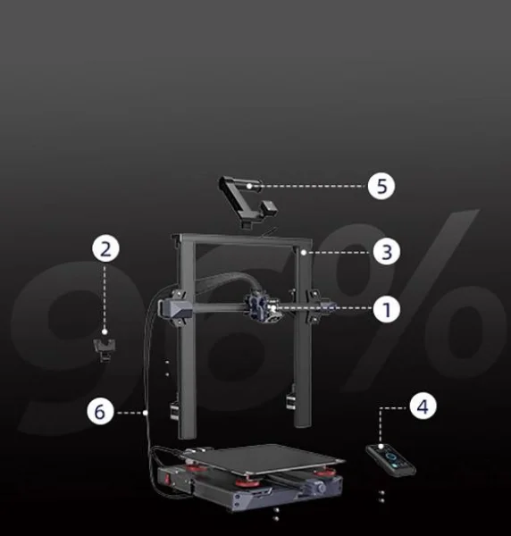 Creality Ender 3 S1 Pro is easy to assembling with 6 simple steps