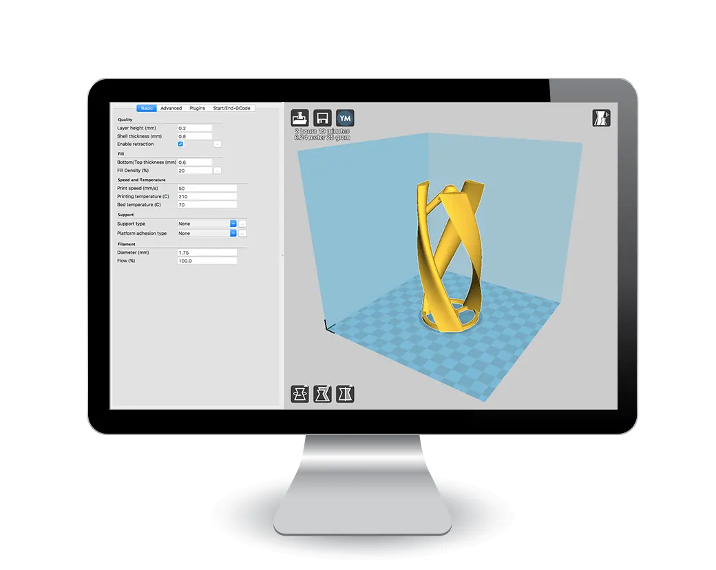 Hydra supports cura software