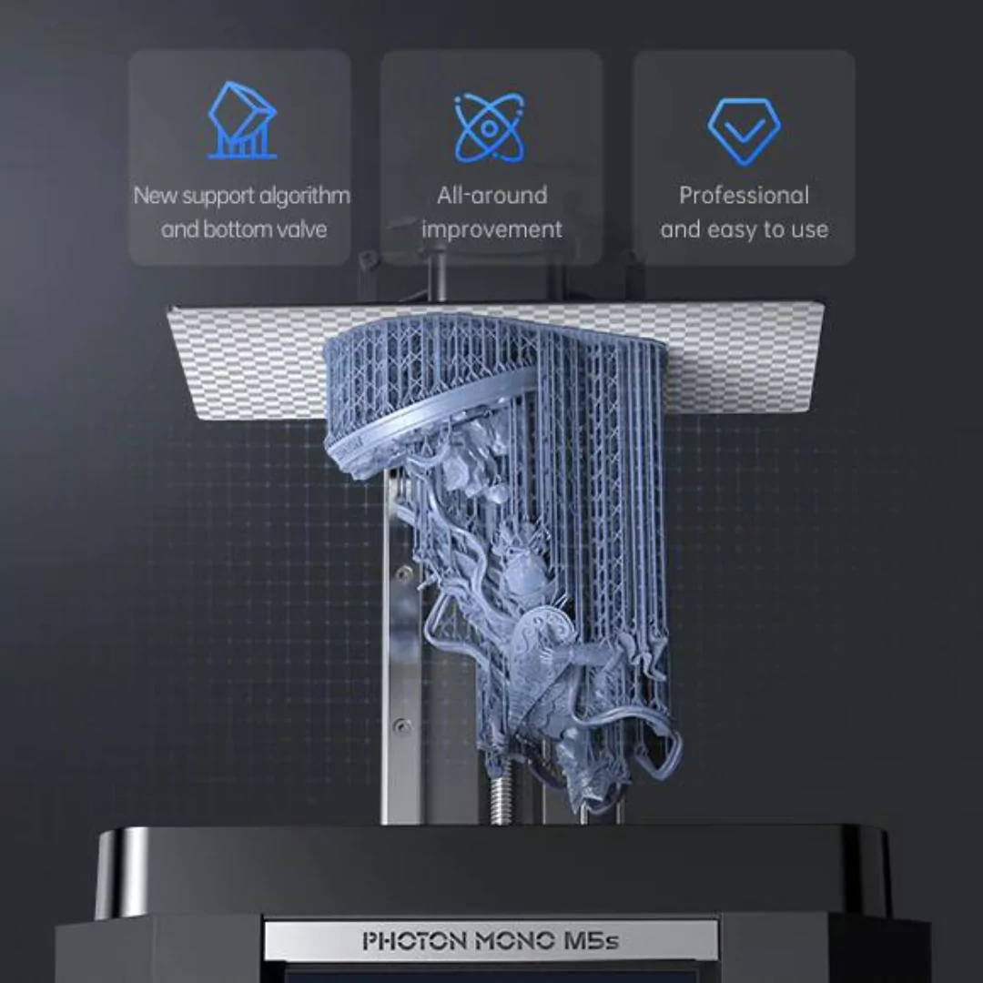 Anycubic Photon Mono M5s 3D Printer works with Innovative Support Algorithm