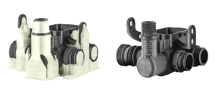 Zortrax m300 dual With and Without Dissolvable Support Structures 4